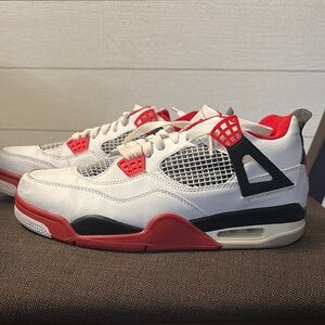 Jordan Athletic Shoes in White and Red
